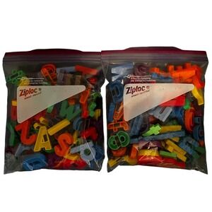 Large Lot (161 pieces) Vintage Alphabet Magnetic Refrigerator Letters & Numbers
